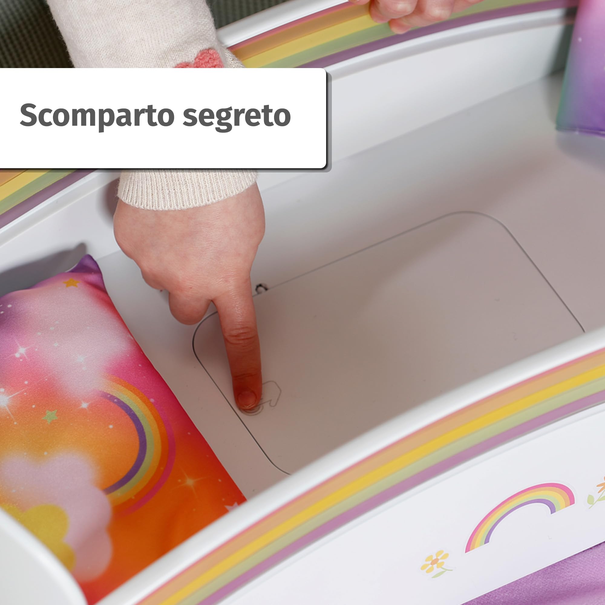 BABY born Letto arcobaleno con luce e ninna nanna