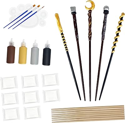 Magic Wand Making Kit for Kids Adults DIY Craft Set Wizard Birthday Party Supplies Make Your Own Wands 24-Piece