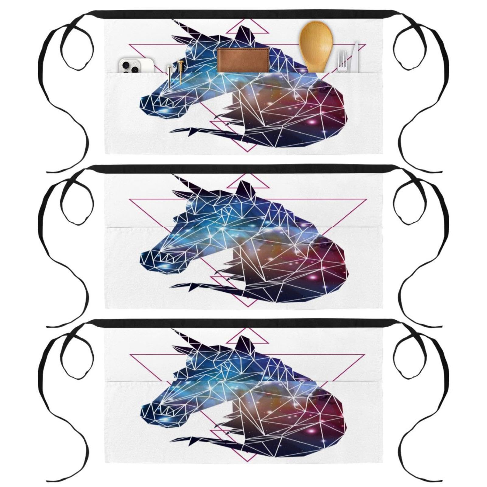 Tablier de chef multicolore avec poches pour service de bar et bistrot - 8