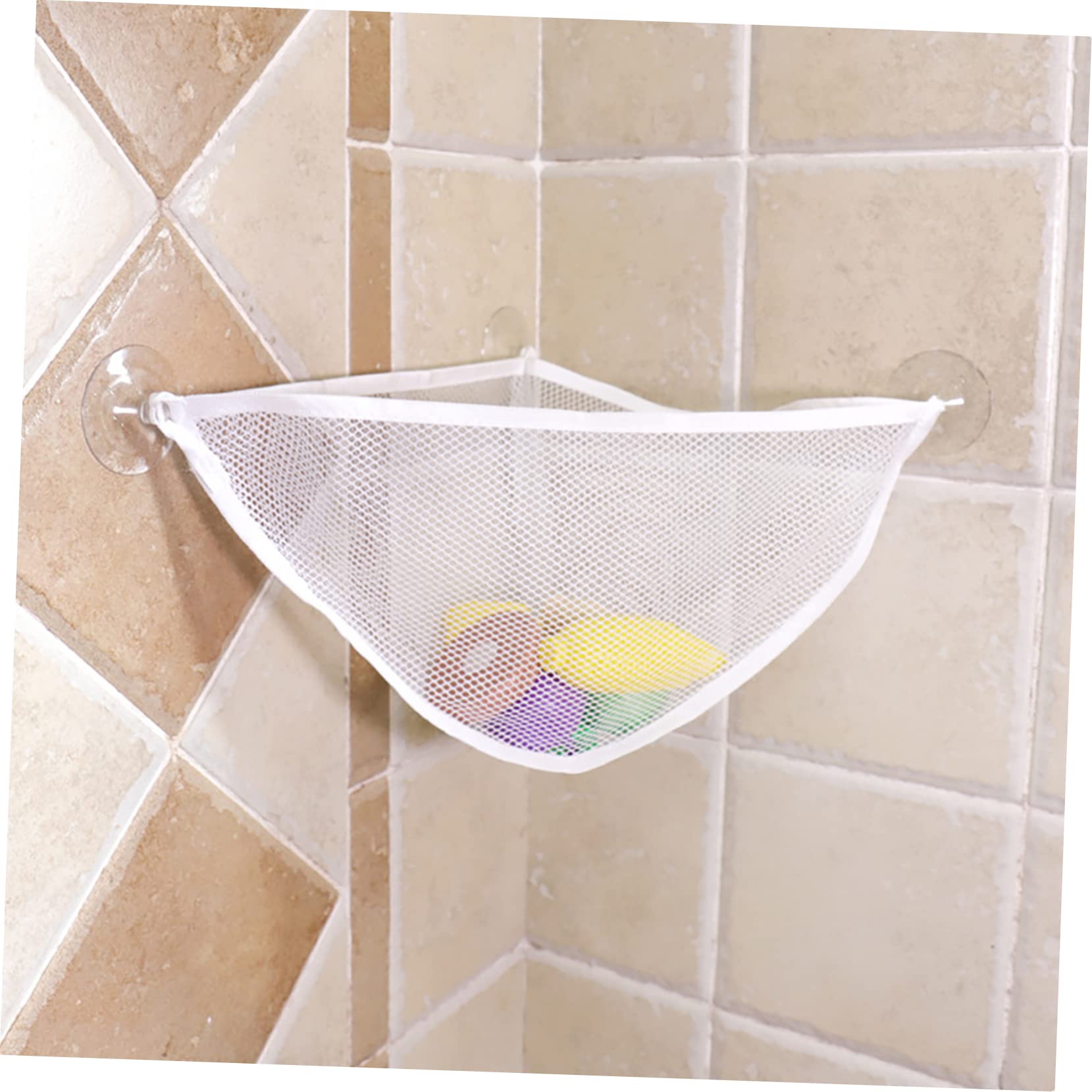 Zerodeko 5pezzi Borsa Rete Per Giocattoli Da Bagno Con Ventosa Organizer Per Giocattoli Portaoggetti Da Appendere Per Bagno Design Pratico e Multifunzionale