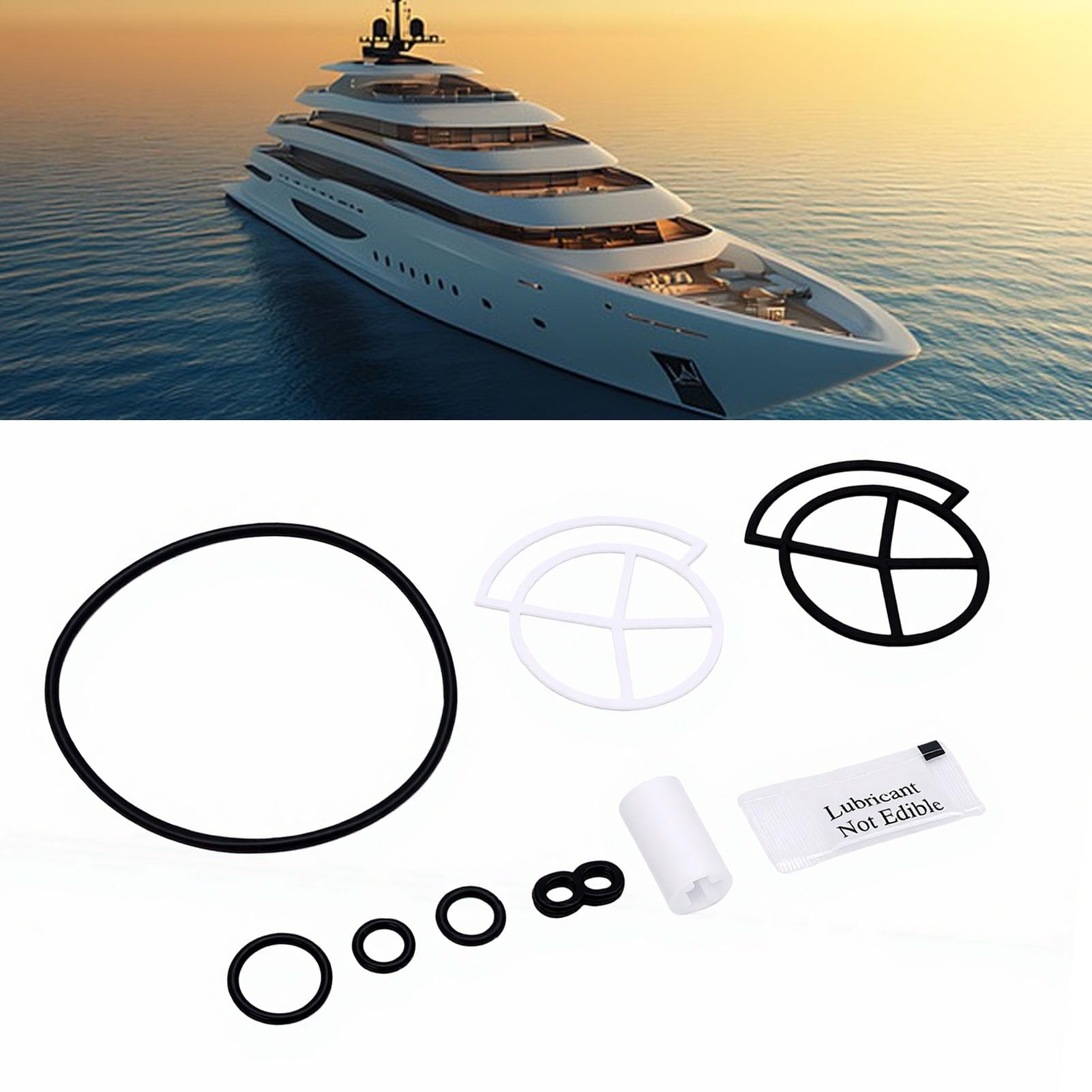 Haofy Kit de Sello de Suavizador de Agua 7129716 Kit de Sello de Reparación de Válvula de Goma para Kenmore Morton NorthStar, 6 Anillos con Lubricante