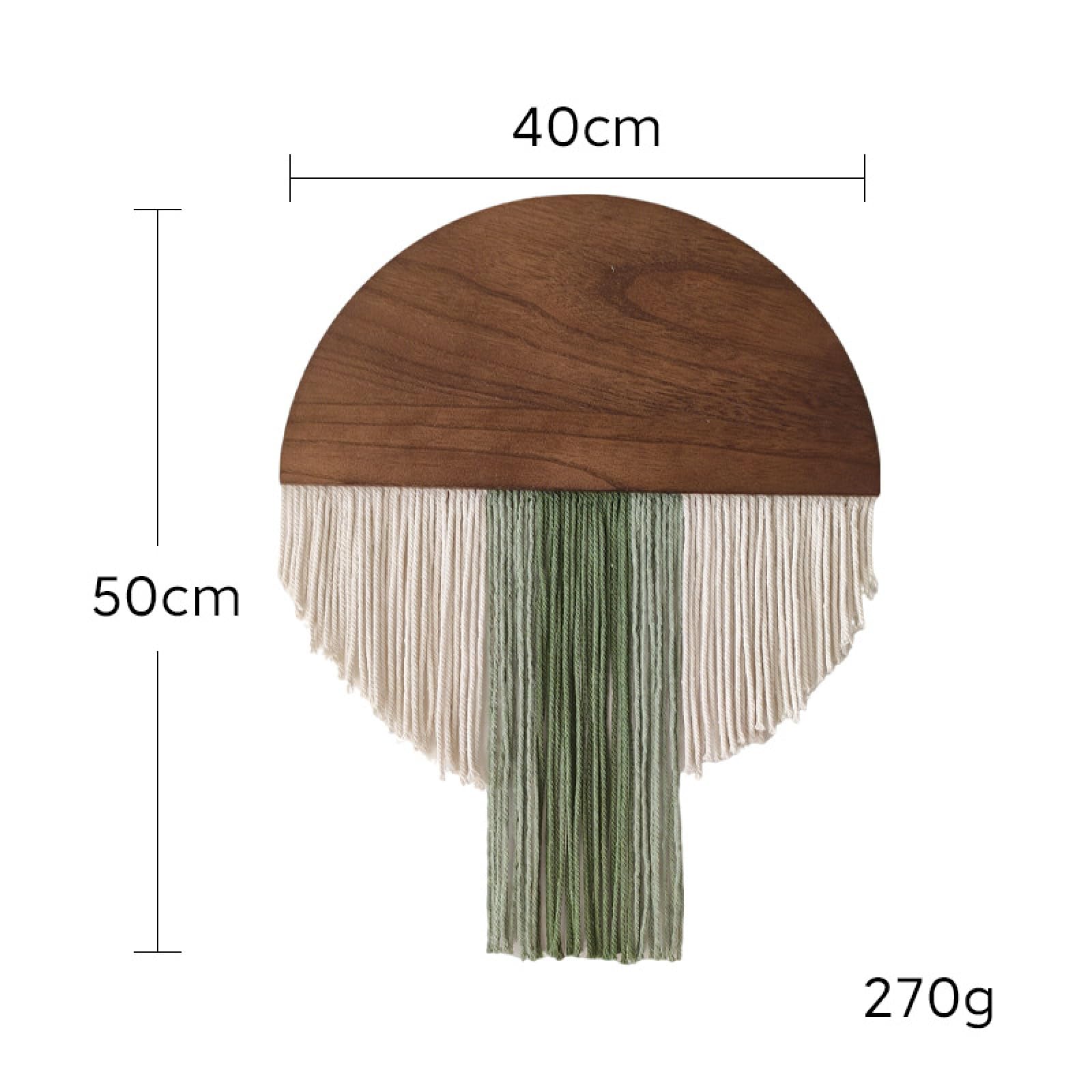 YHXBD 2 szt. makrama wisząca na ścianę boho szykowna ręcznie tkana geometryczna okrągła drewniana deska frędzle gobelin sztuka ścienna dekoracja, A-01, 40 x 40 cm