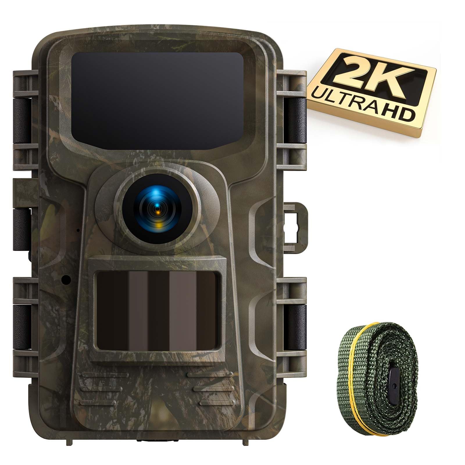 36MP 2K 30fps Wildlife Camera, Infrared Trail Camera with 65ft 120°Wide-Angle, Night Vision Motion Latest Sensor View Game Camera with Time-Lapse and IP66 Waterproof for Garden Hunting Monitoring