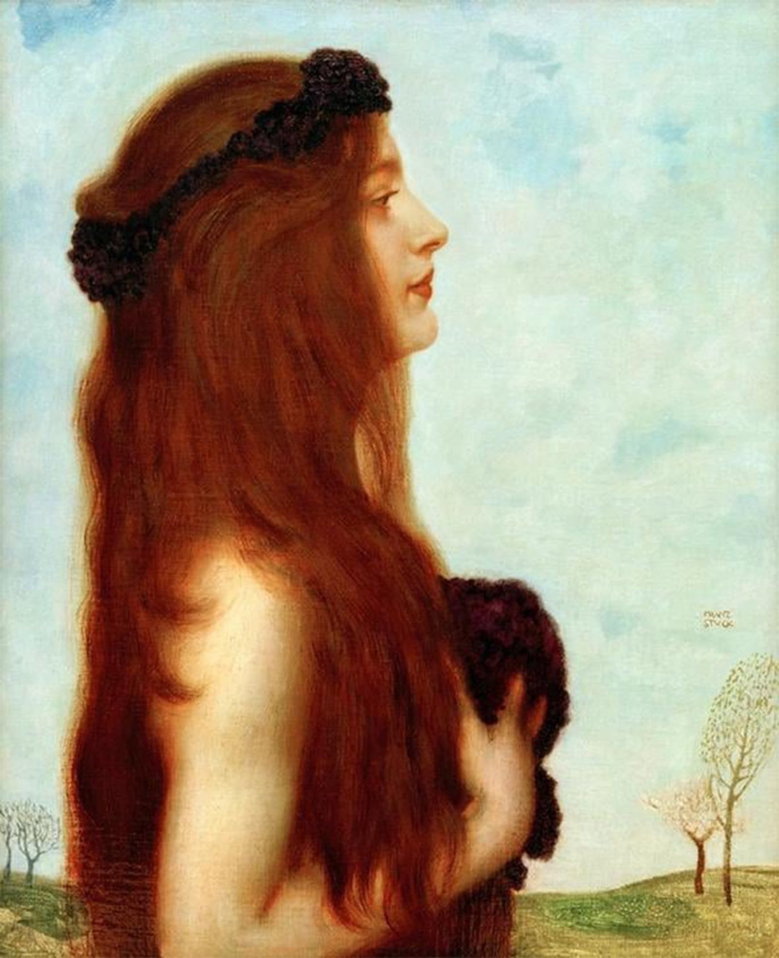 SERENDIPITP Retro Picture Poster Wall Art Pictures Painting spring by Franz von Stuck Wall Art Canvas Print for Wall Decor 60x90cm