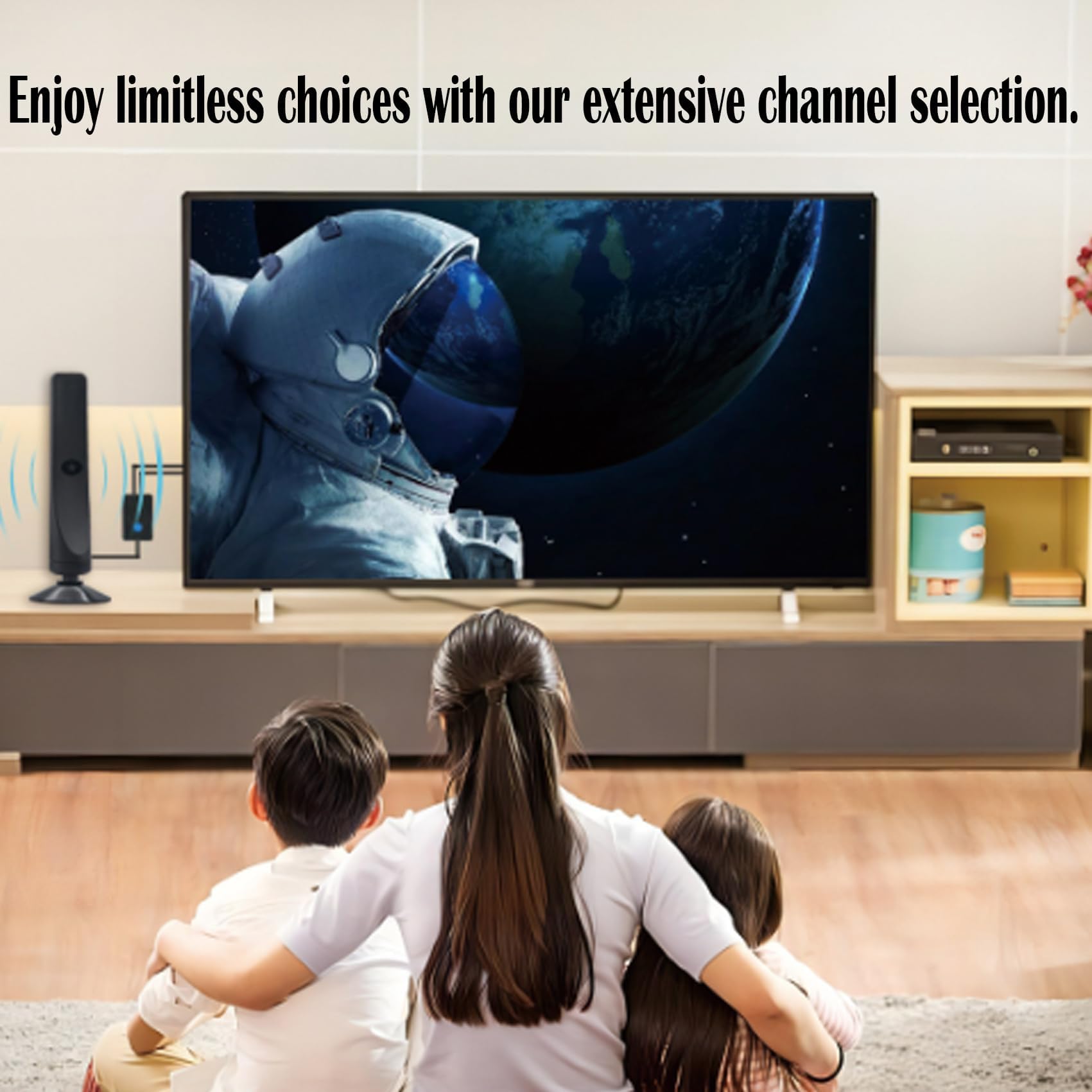 Wavemax Antenna TV, WaveMax, migliore antenna TV Wave Max 2024, amplificatore del segnale dell'antenna TV, antenna TV digitale HD amplificata, supporta 1080p, 2K, 4K, 8K, con cavo coassiale ad alte