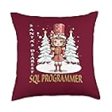 SQL PROGRAMMER Gifts SQL Programmer Christmas Classic Female Nutcracker Throw Pillow, 18x18, Multicolor