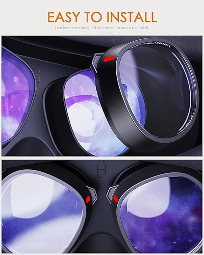 Miniatura 3 de Amavasion Glasses Lenses Compatible with Quest 3S2, VR Lenses Insert Easy-to-Install Frame Plus Lens Combination SPH-1.00(One Lens)