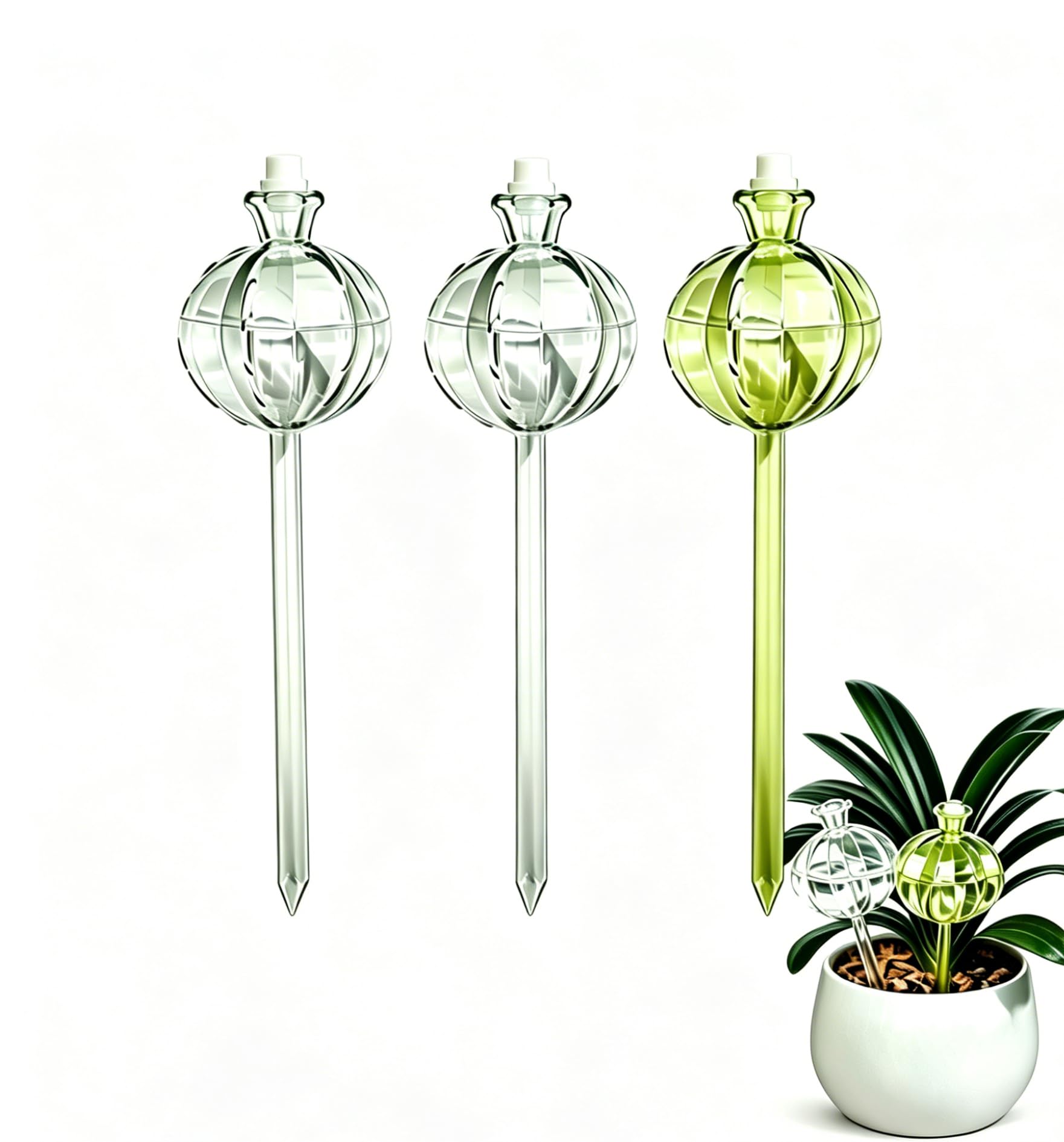 3 Pack Cactus Watering Globes,PVC Self-Watering Bulbs for Potted Plants