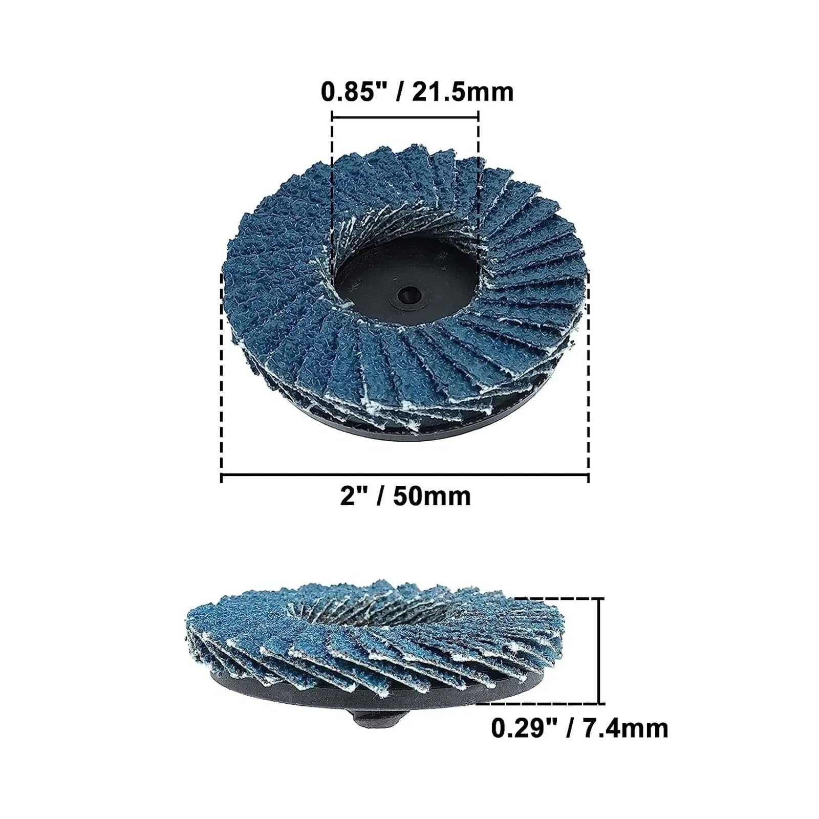 6/10/22/42 Pezzi Disco Lamellare Con Blocco Rapido Da 2 Pollici Disco Abrasivo A Grana 40/60/80/120 Con Supporto For Tampone Disco Condizionato For La Macinazione(42 Pcs)