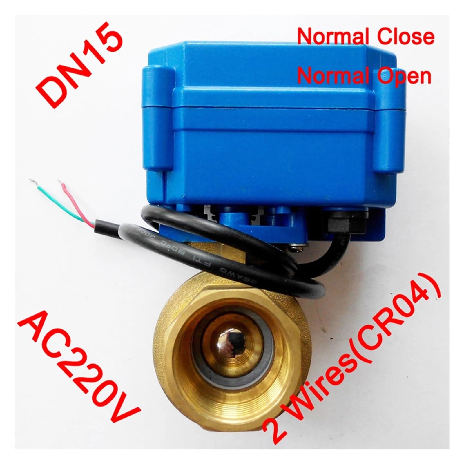 Elektryczny zawór elektromagnetyczny 1/2" o niskim poborze mocy, sterowany elektrycznie AC220, sterowanie 2-przewodowe (CR04) Dźwig elektryczny DN15 Płyn przemysłowy