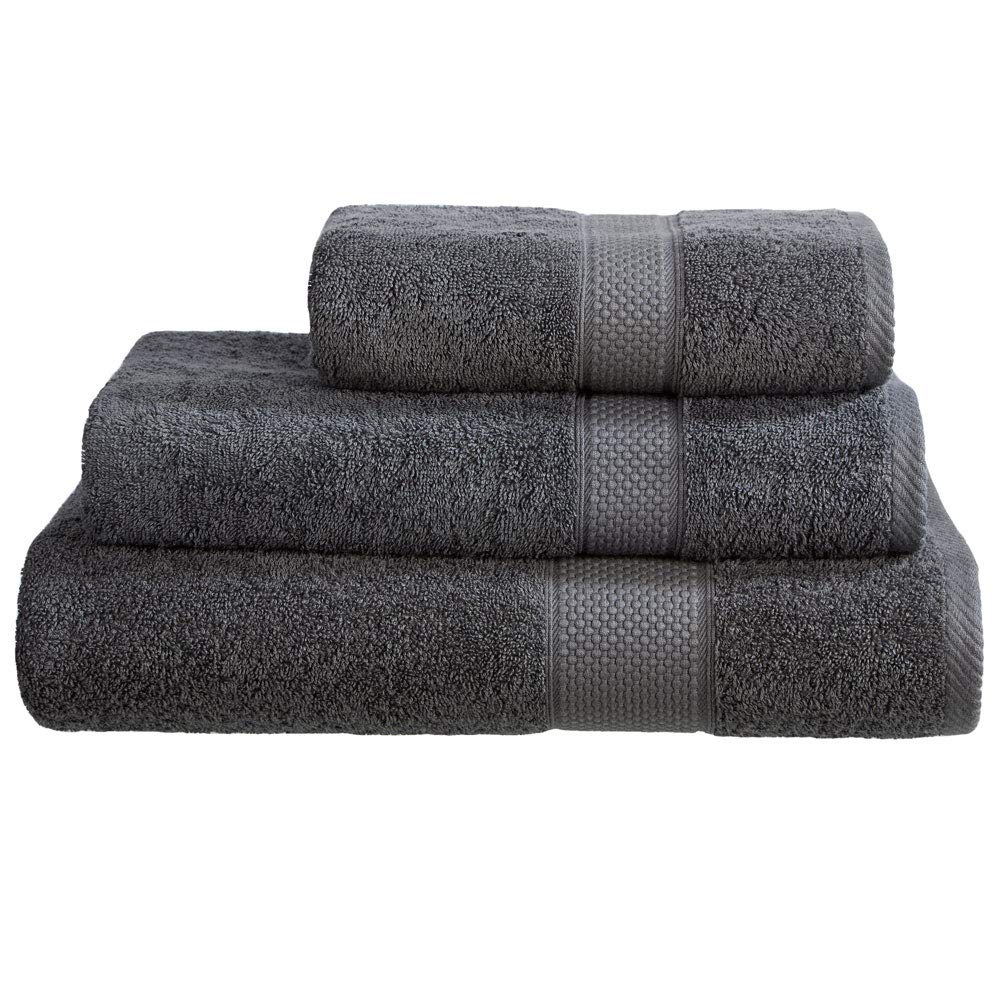 Imperial Grey Turkish Guest Towel 2 Pack - 100% Combed Cotton - Lightweight & Absorbent