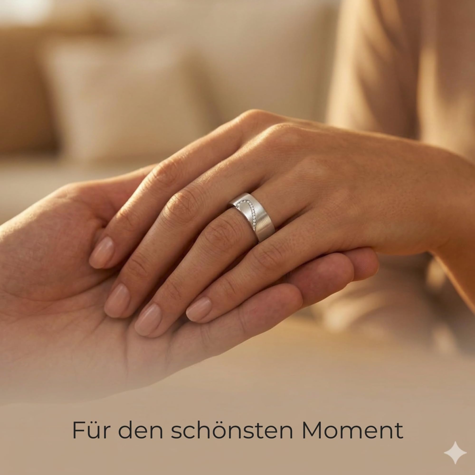Kolibri Rings Damenring 10 Zirkonia Steine Sterling Silber 925 Ring Ehering Verlobungsring Partnerring Freundschaftsring - Inkl. Gratis Gravur und Etui