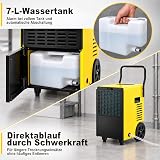 DAHTEC Deumidificatore Professionale Industriale 50 L/24 h, Serbatoio 7 L - 4