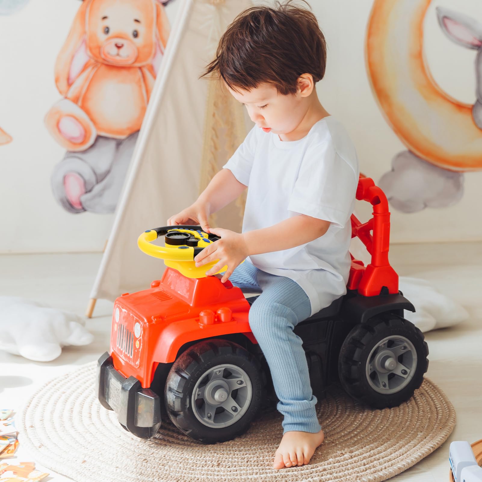 Unomor Swing Steering Wheel for Rotating Steering Wheel with Built Music Feature Comfortable Design for Playtime for Enhancing Coordination Skills