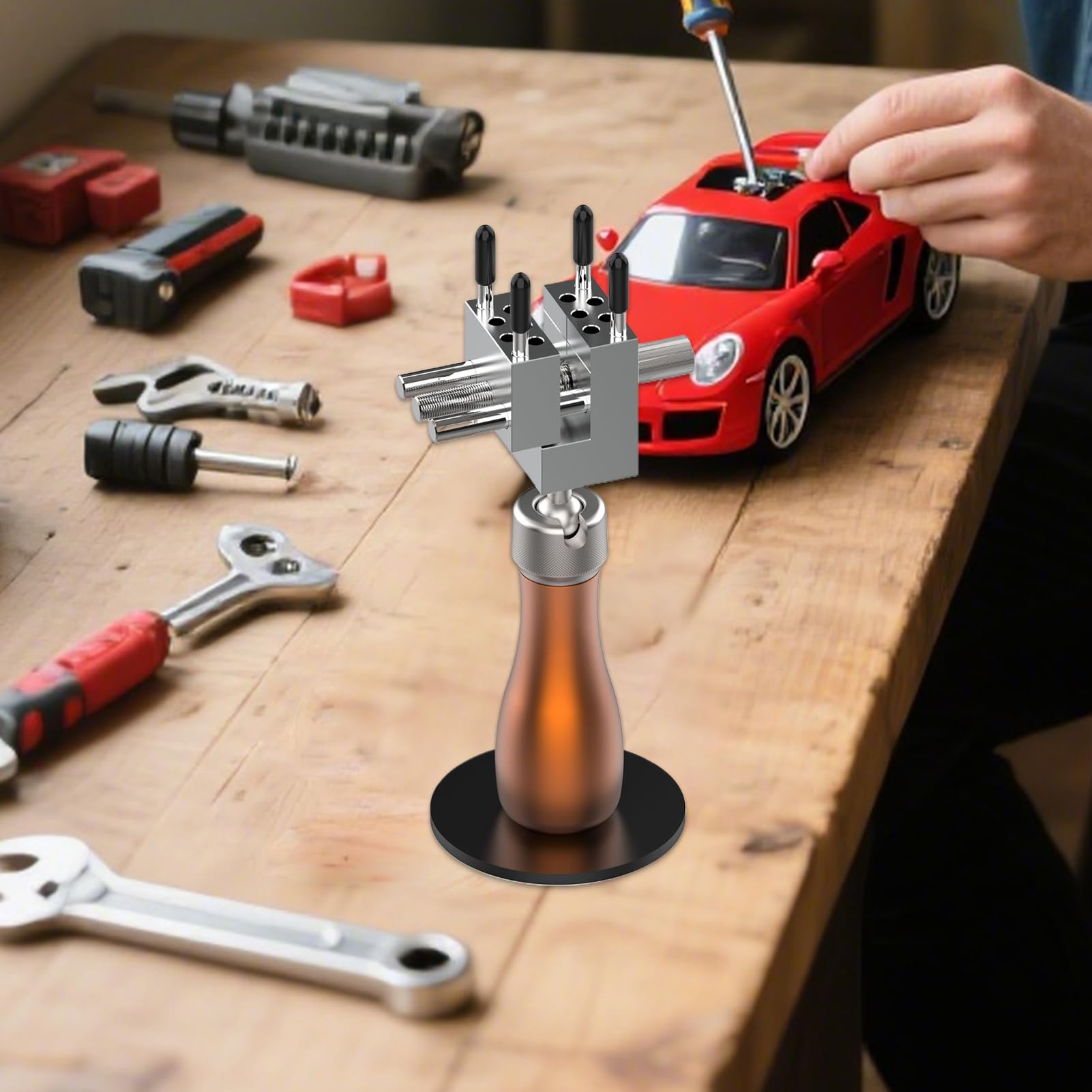 Morsetto Mini,Da Banco Per Postazione Di Modellazione,Postazione Di Lavoro | Mini Portatile E Manuale | Per Modellazione Elettronica Costruzione Modelli Falegnameria Hobby