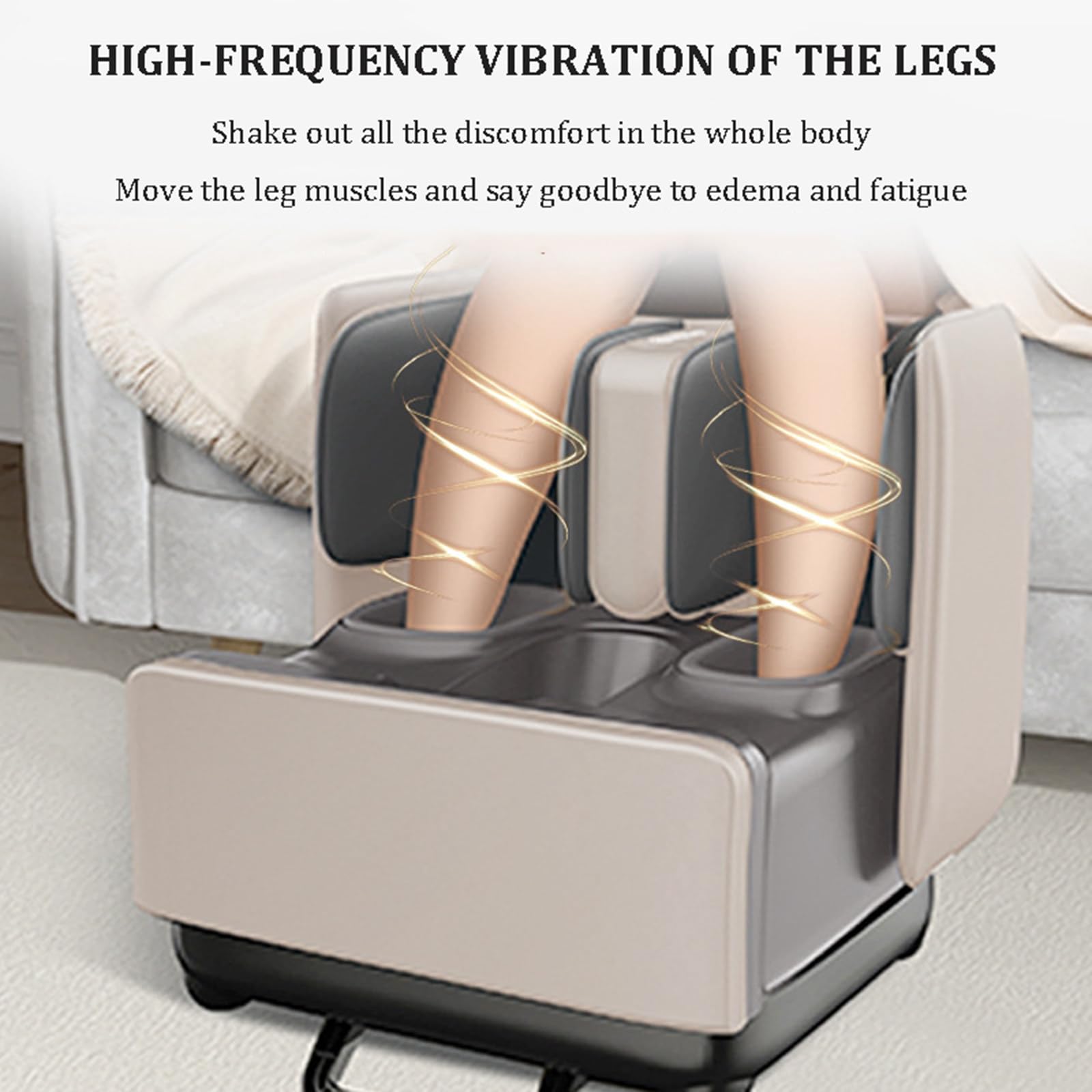 Massaggiatore Shiatsu per piedi con calore, massaggiatore 2 in 1 per piedi e polpacci, per muscoli stanchi, sollievo dalla fascite plantare, vibrazioni e compressione, per uso familiare