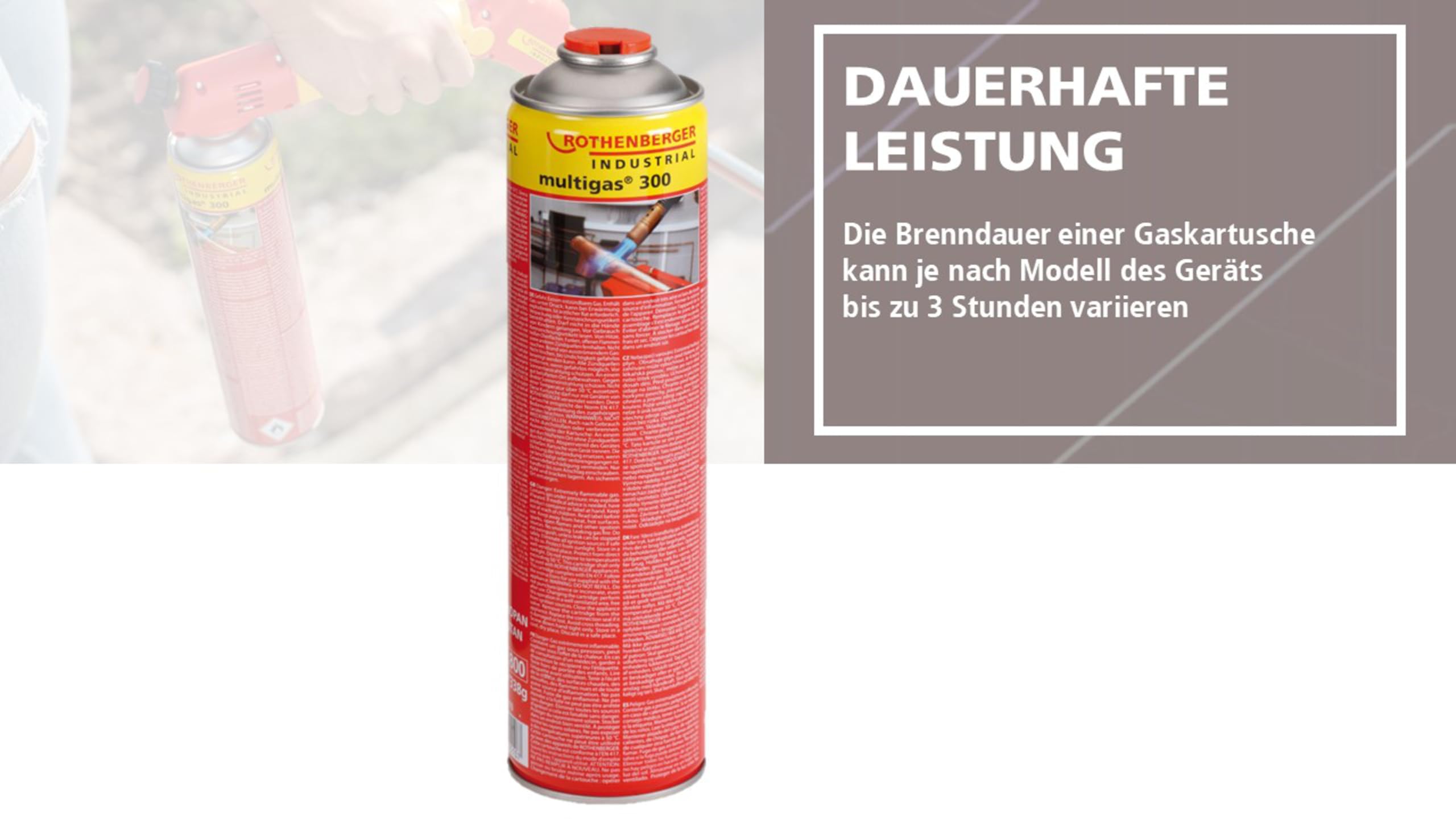 Rothenberger Cartuccia Gas Combustibile Multigas 300 DUOPACK - Per Attrezzi Professionali - Foto 8