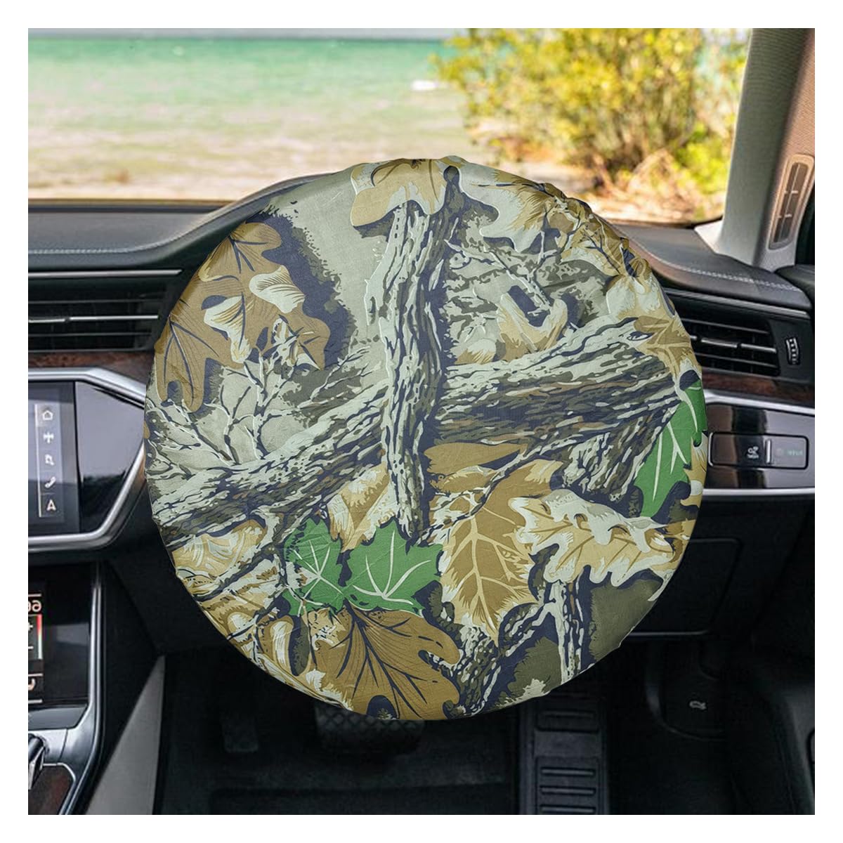 Car Steering Wheel Cover Sun Shade 18 Inch Anti-Heat Sunshade Protector Cover Waterproof Steering Wheel Covers Sun Block