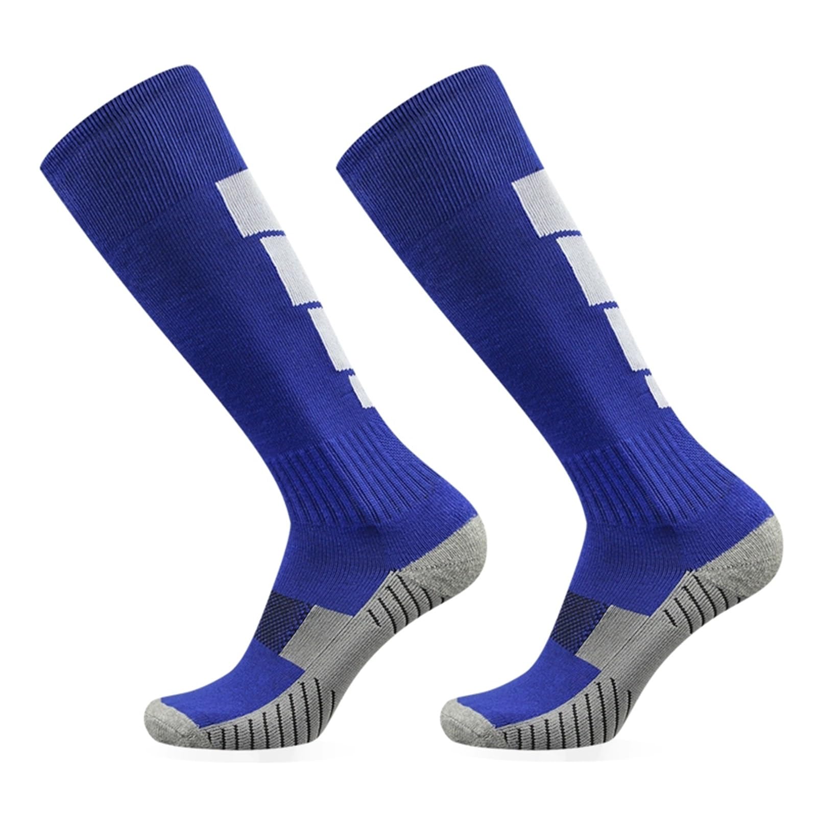 Lxrhlikg Unisex Blue Fencing Sport High Long Sports Socks, Fencing Equipment Protective Fencing Stockings, Anti-Slip Thickening Fencing Socks For Men Women(,S)