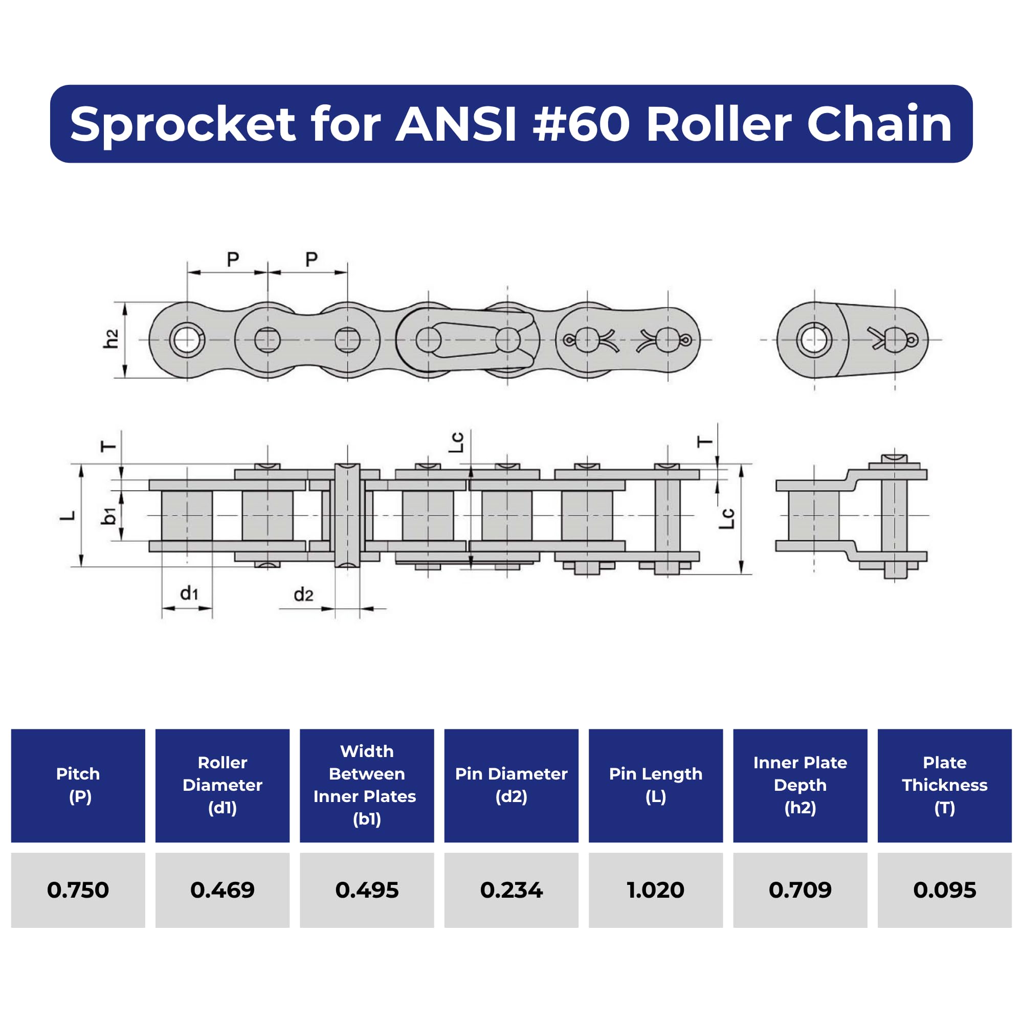 Jeremywell #60 Roller Chain Idler Sprocket, 15 Tooth, 5/8" Bore, Hardened Steel — Amazon image 4