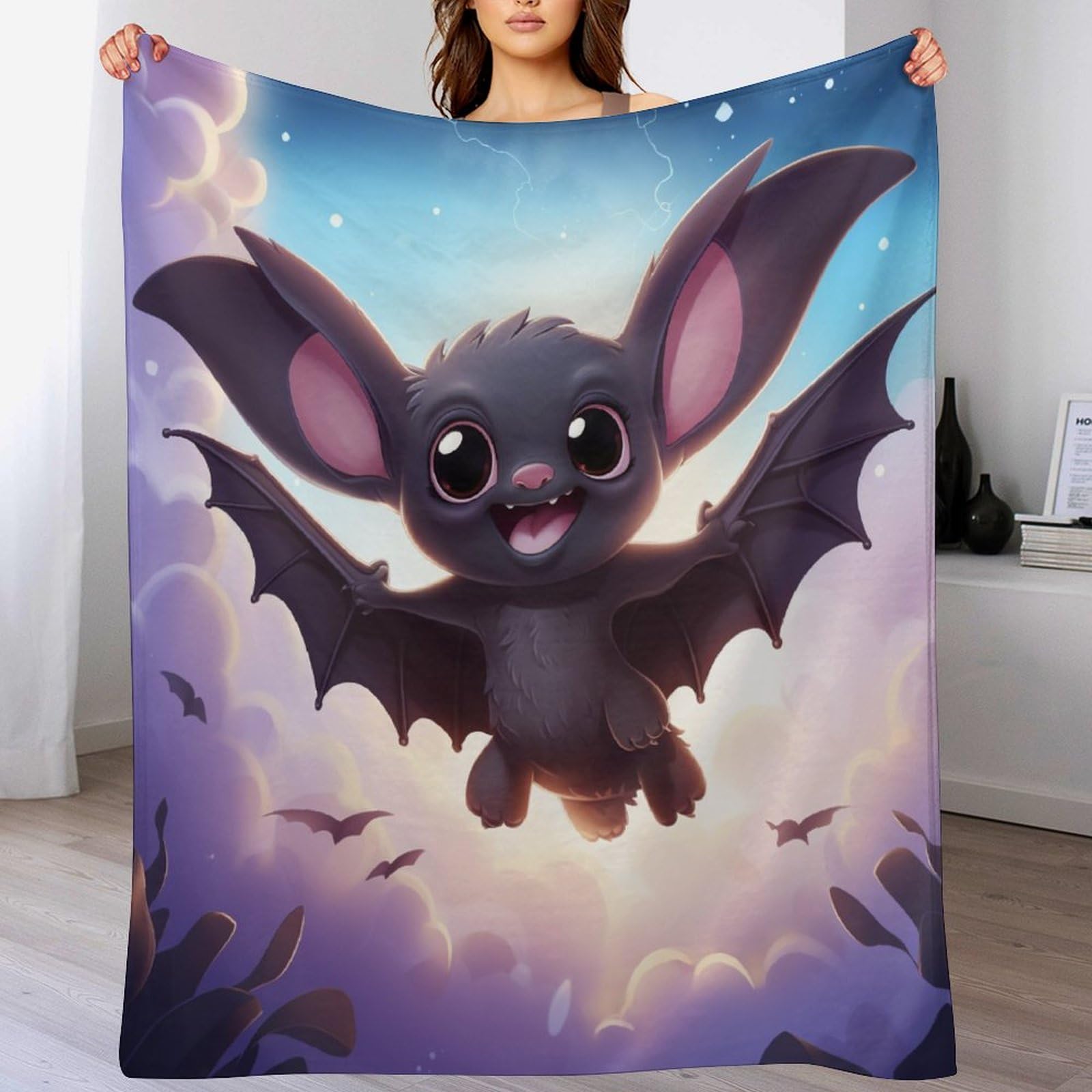 Couvre-lit couvre-canapé 50x70 en polaire de flannel motif 3D