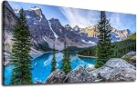 Abstract Canvas Wall Art Contemporary Gray Blue Canvas Pictures Wall Decor Modern Canvas Artwork Abstract Painting Prints for Living Room Bedroom Home Office Wall Decoration Framed Ready to Hang 60X120CM