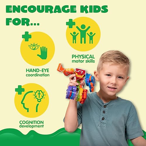 Miniatura 6 de JOYIN Juguetes de robots del alfabeto para niños con 10 bots numéricos, juguetes educativos para regalos de aula, de 3 a 6 años