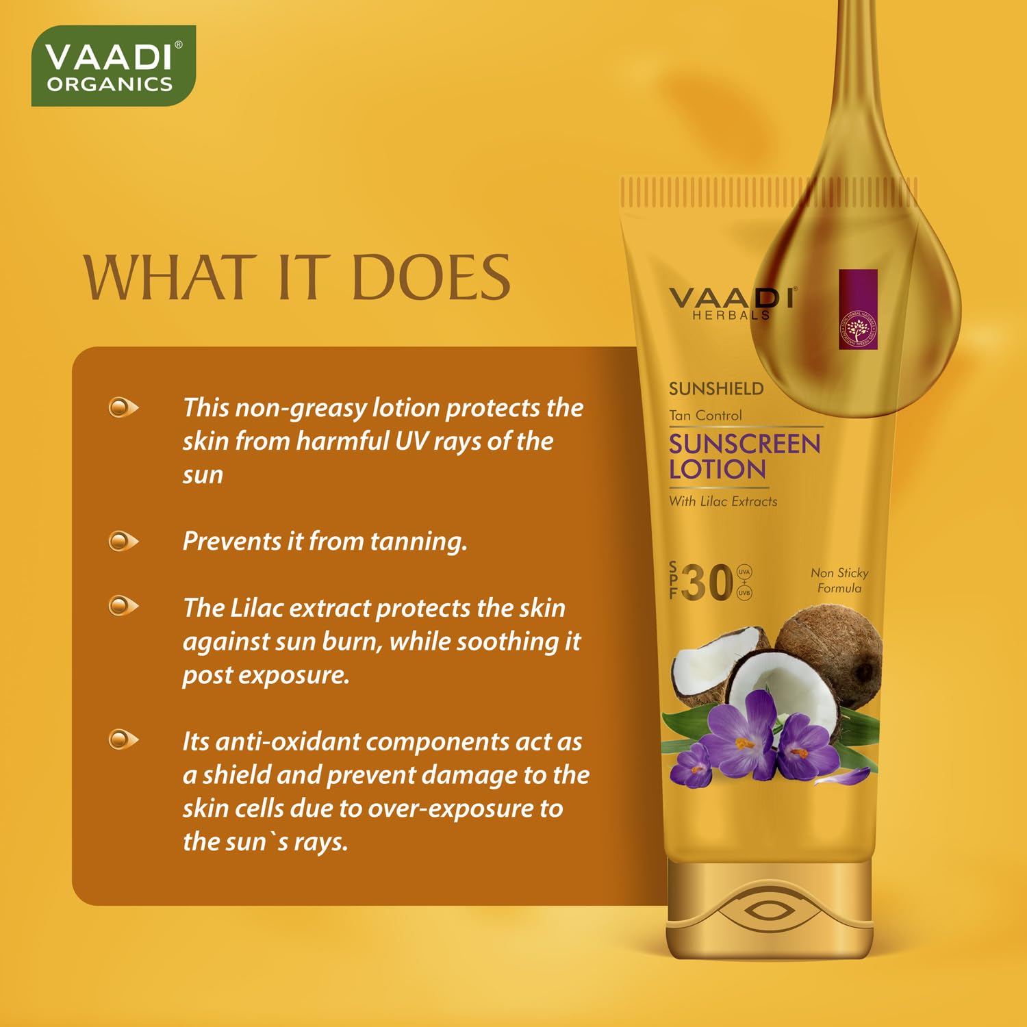 Vaadi Herbals Sunscreen Lotion SPF-30, 110g 1