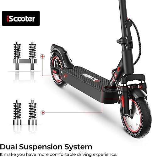 Miniatura 4 de iScooter i9MAX - Scooter eléctrico para adultos de 500 W velocidad máxima de 21 MPH 22 millas de largo alcance control de crucero neumático sólido