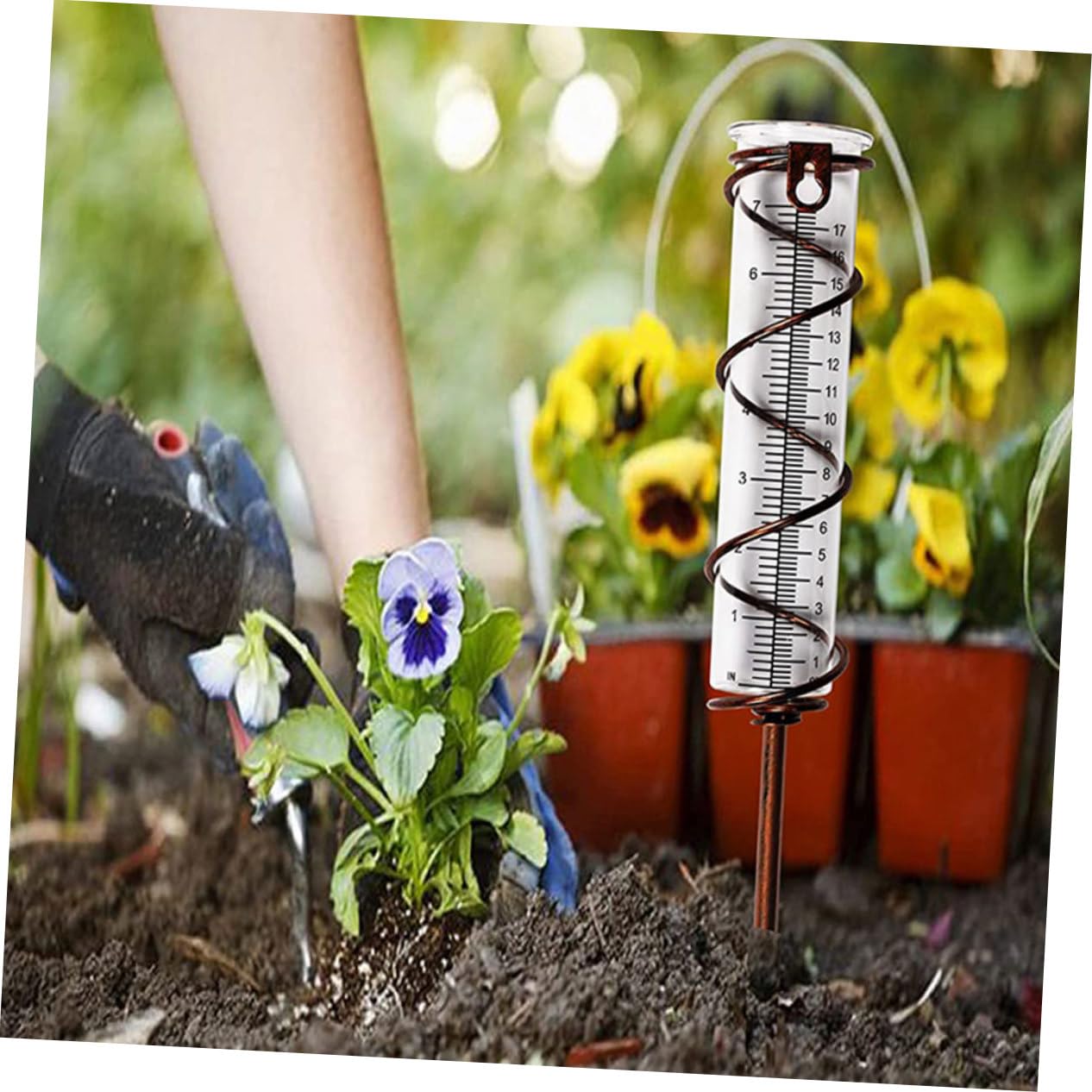 BESTonZON 8stücke Transparente Regenmesser Tragbares Regenmessgerät Für Garten Und Niederschlagsmessung Präzise Und Einfach Abzulesen
