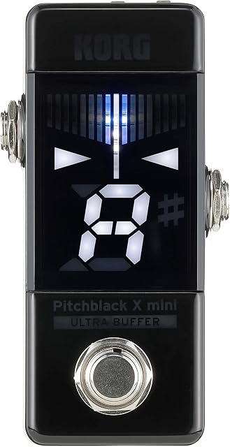 Korg - PB-X-MINI Pitchblack X Series - Chromatic Guitar/Bass Pedal Mini Tuner - Black
