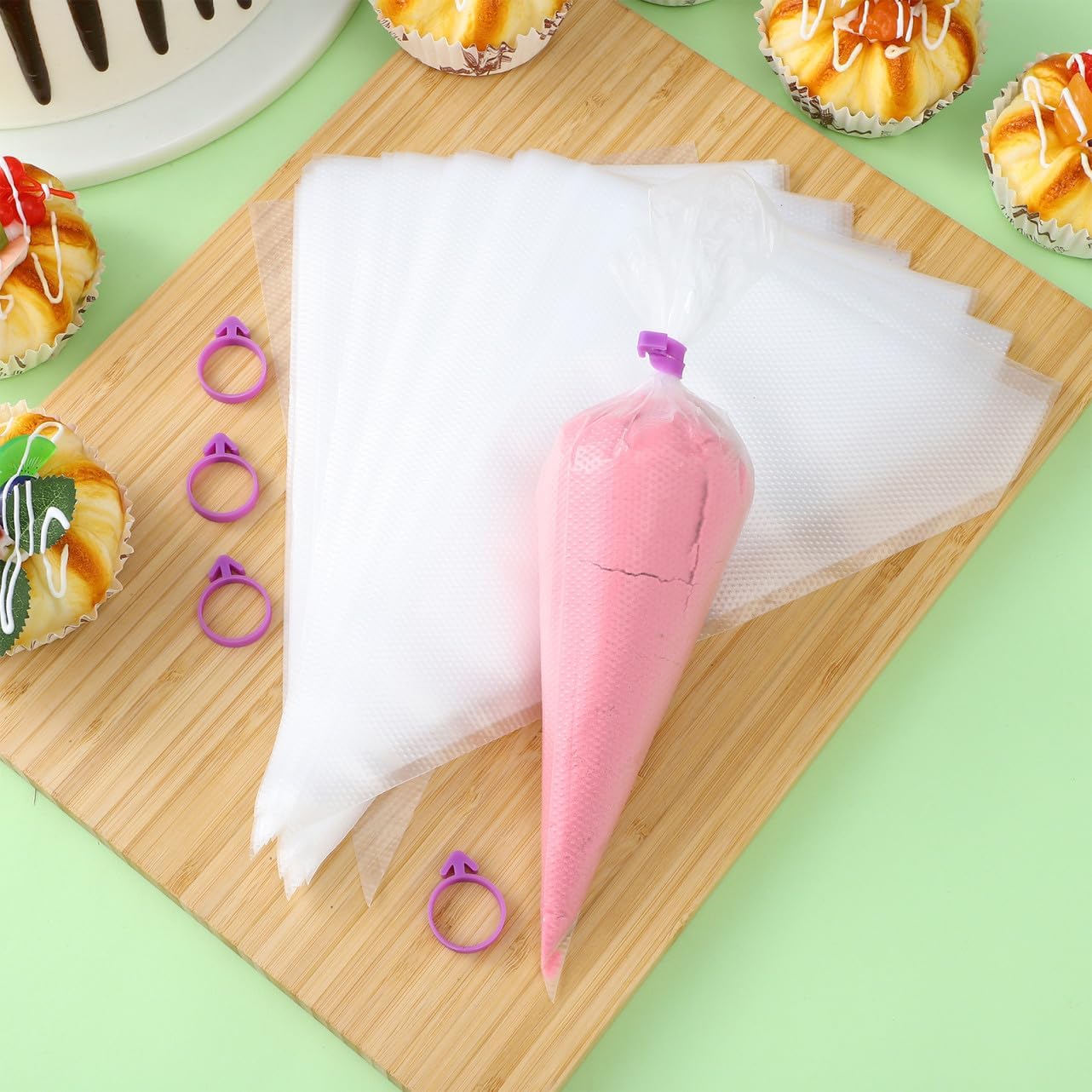 Disposable Pastry Bags for Cake Decorating and Holiday Desserts