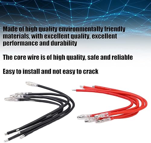 Miniatura 2 de Dilwe Cable de motor RC, enchufe de goma de 0.157 in, silicona 16 AWG, cable de núcleo premium, 392.0 F, para motores cepillados 380390540550775795,