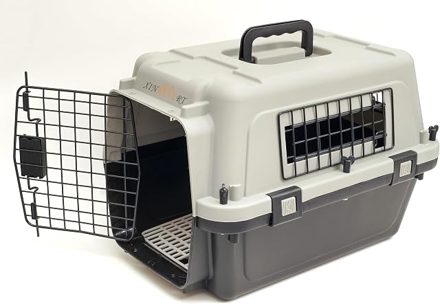 Puppy en plastique dur / porte-manteau Portable Pet Travel Kennel Sans Roues.