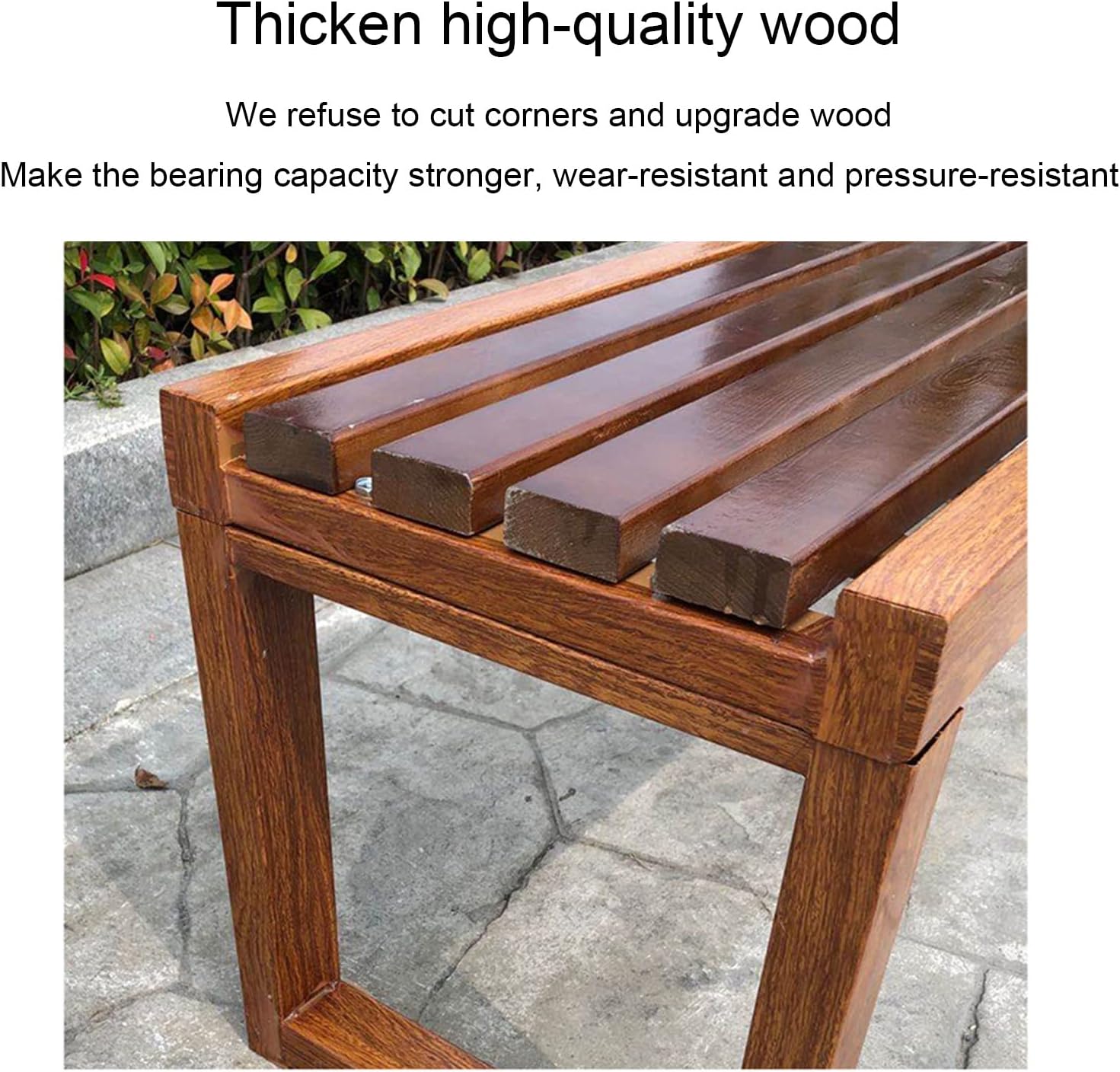 ガーデンベンチ 屋外用 幅120×奥行42×高さ39cm 耐日光性 耐荷重400kg