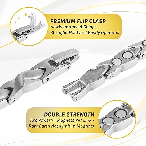 Vista 22 de MagnetRX® Tobillera de cobre para hombre, pulsera de tobillo magnética de cobre ultra fuerte para hombres, pulsera de tobillo magnética efectiva