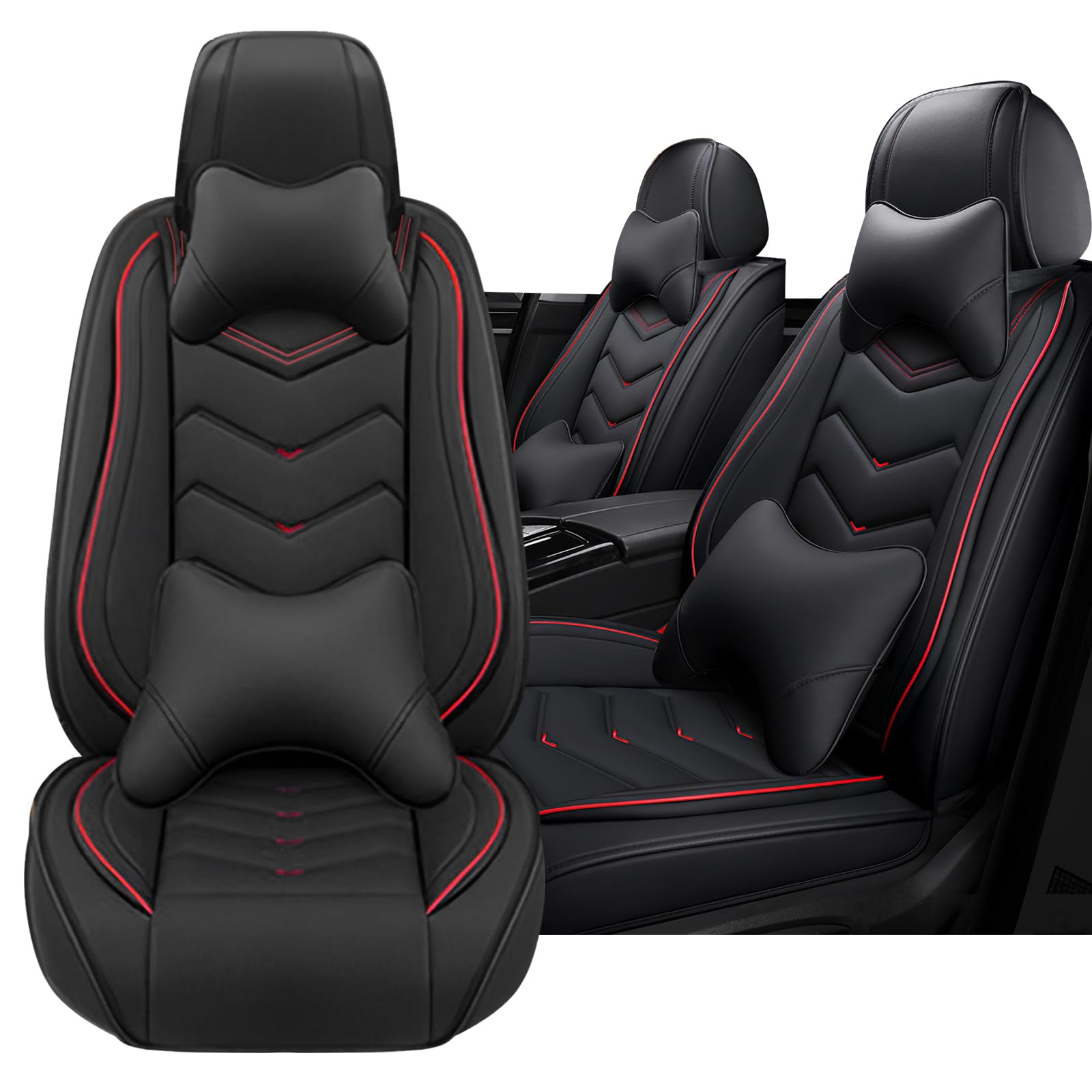 Car Seat Cover for Mini Cooper S Clubman 2008-2012, Driver's Seat Covers,Non-Slip Waterproof seat Cover,Wear-Resistant Nappa Leather car seat Covers. (Luxury 2 Seats/Black)