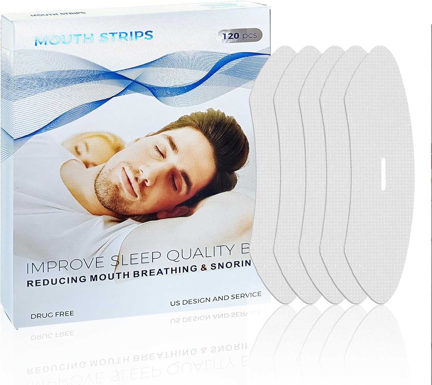 Sleeping Mouth Patch 30 Pieces Medical Grade Anti-snoring, Breathable, Hypoallergenic, Painless Removal, No Residue, The Best Sleep Aid Solution, Improve Sleep Quality and Improve Respiratory Health