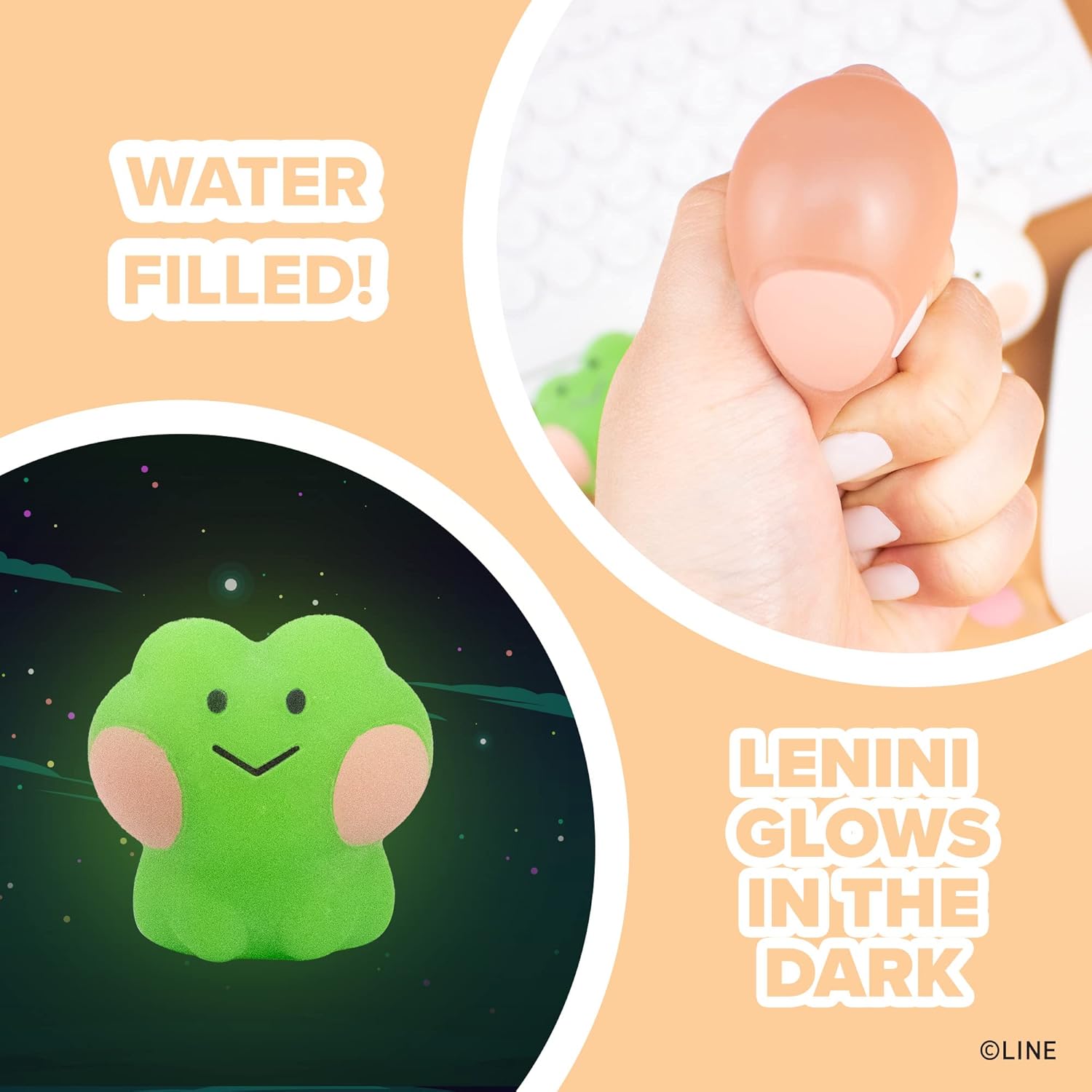 Hamee LINE Friends minini Cute Capsule Squishy (LINE Friends - Series 1) Water Filled [Box Mini Fidget Stuffer Birthday Gift Bag, Party Favor, Basket Filler, Stress Relief Toy] - 1 Pc (Mystery Blind)