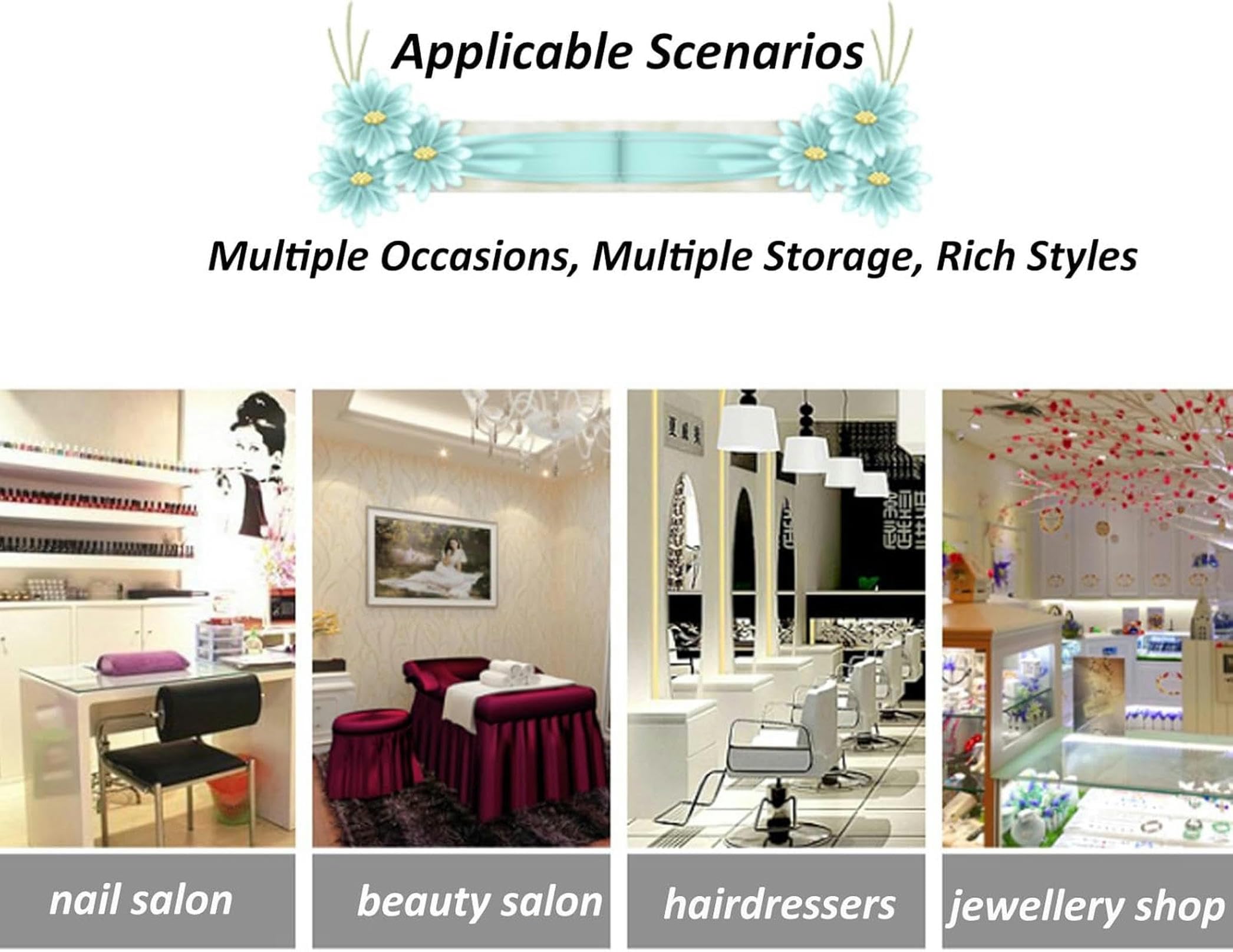 Porta smalti da Parete in Metallo, espositore per Bottiglie, semplici espositori galleggianti per Cosmetici in Ferro per Salone di Bellezza, Negozio, Soggiorno, casa (Rosa)