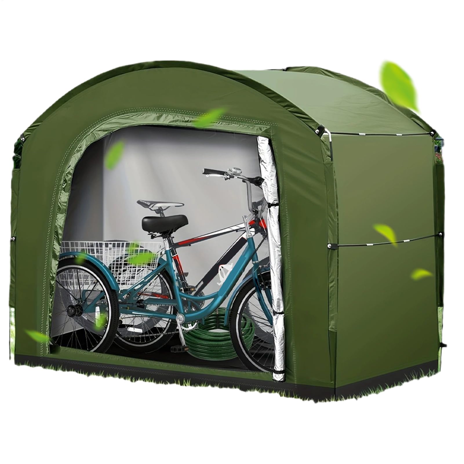 Tente de rangement pour vélo, abri de moto en tissu imperméable avec fermeture éclair, accessoires de rangement pour tondeuse à gazon, équipement de piscine, outils de jardin, équipement de