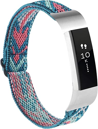 Miniatura 2 de Bandas elásticas ajustables compatibles con Fitbit AltaAlta HR, correas deportivas de nailon elástico suave y transpirable de repuesto para mujeres