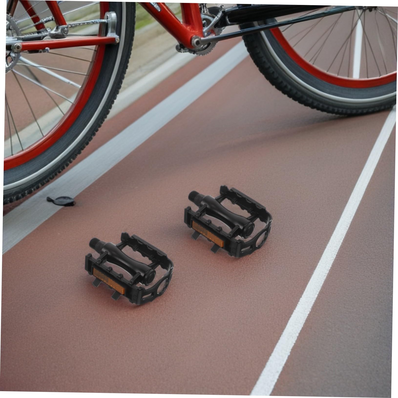 Pedales de Ciclismo de Plataforma 2 Pares de Aleación de Aluminio | Negro, Rotación Suave y Superficie Antideslizante, para Bicicleta de Montaña y Carretera, Uso Exterior
