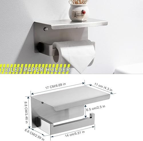 Miniatura 3 de Juego de 4 piezas de accesorios de baño cepillados juego de toallas de baño de acero inoxidable de alta calidad soporte de papel higiénico para baño