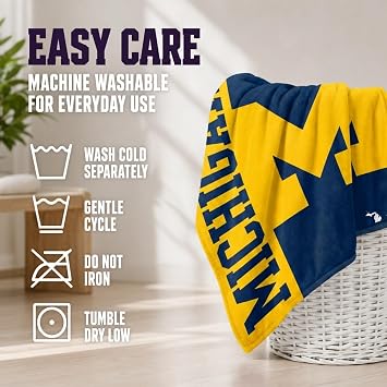 Proformance Home NCAA Michigan Wolverines Endzone Ultra Soft Tailgate Throw