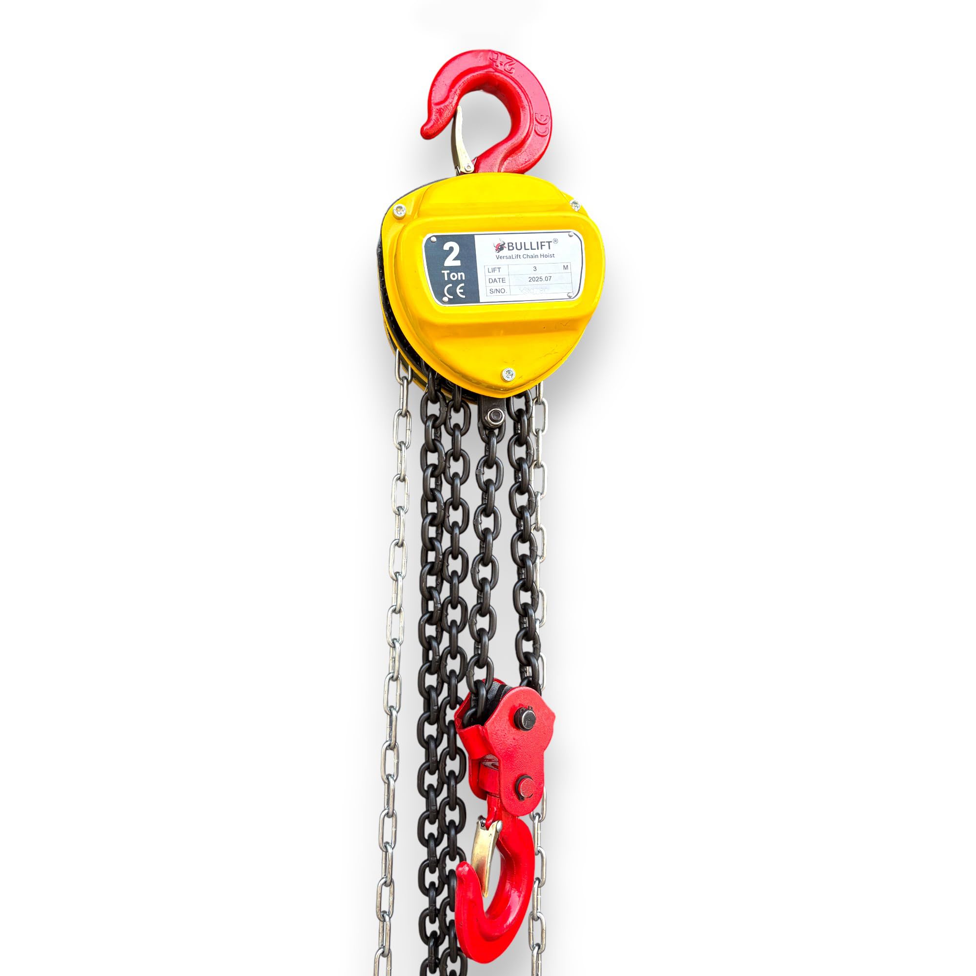 "BULLIFT" Hand Chain Pulley Block 2 Ton Capacity, Heavy Duty Manual Hand Hoist 3M Lift Industrial-Grade Steel Construction for Lifting Good in Transport Workshop Garages Warehouse (2 Ton 3 Meter)-image-43