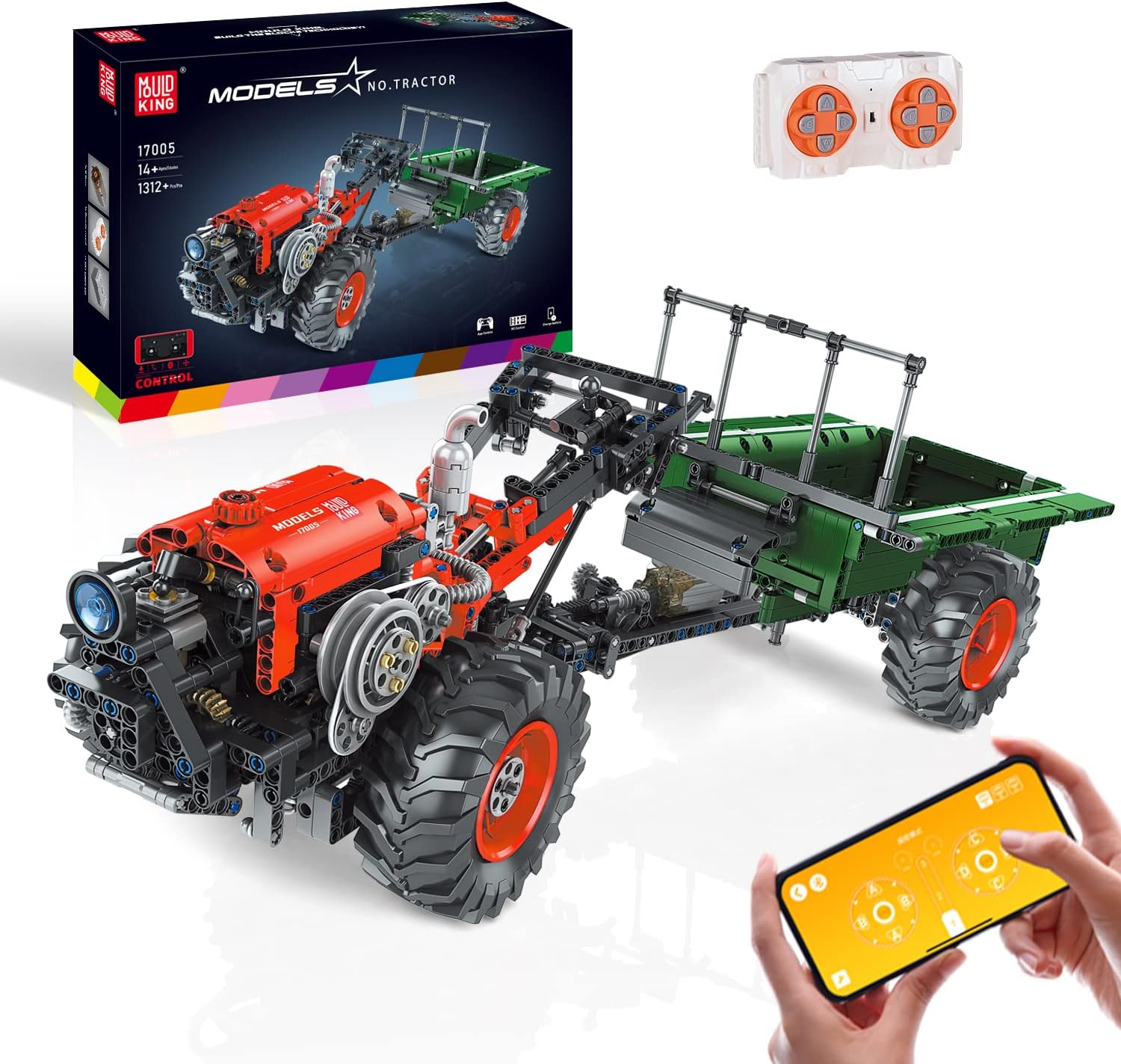 Mould King 17005 Tractor Building Sets Toy, Electric Toy