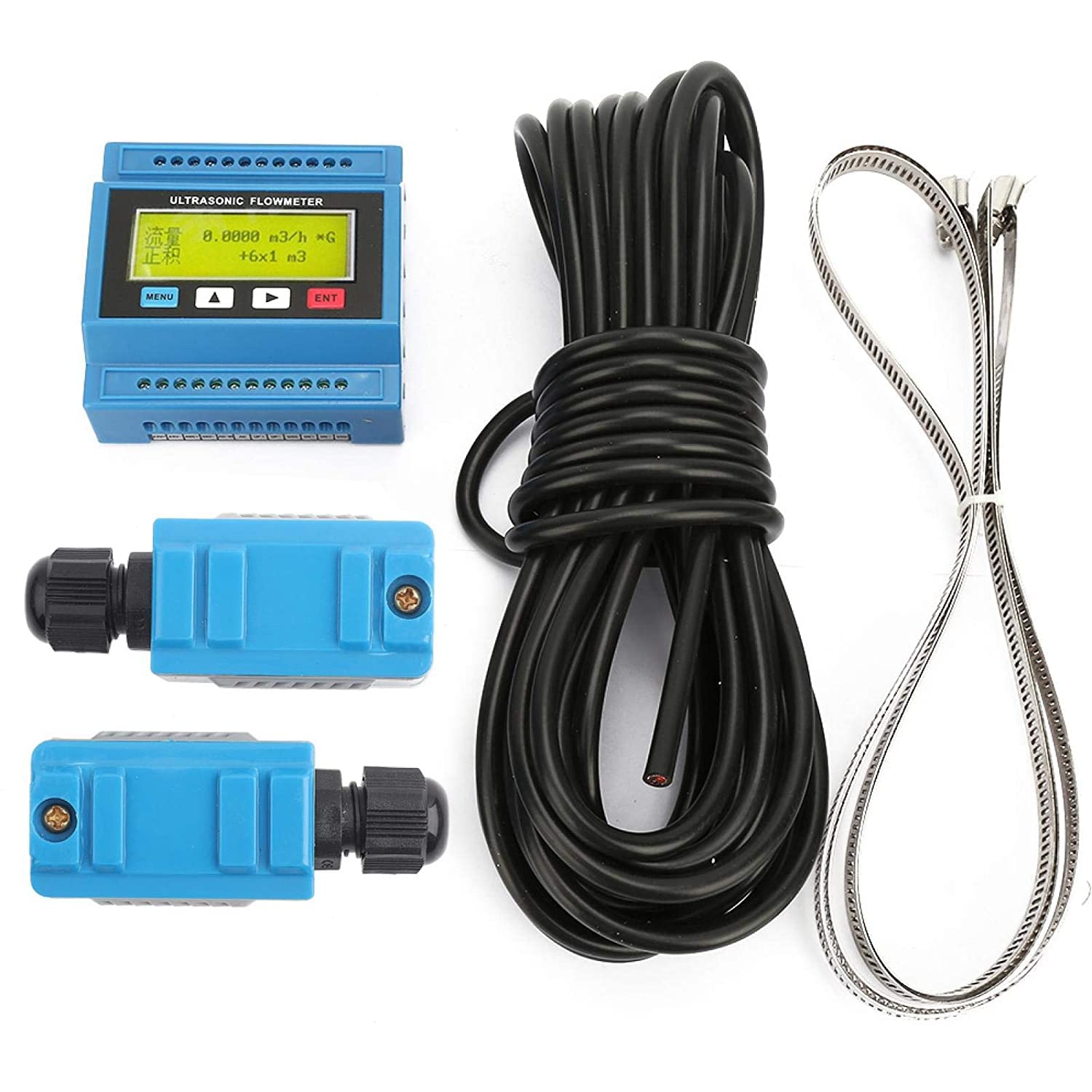 Buy 2000M Ultrasonic Flow, Digital Flow Meter Temperature Meter for