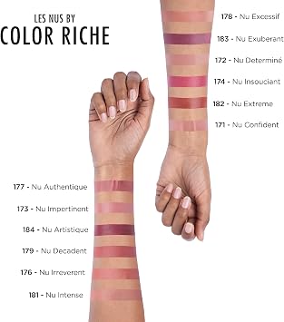 L’Oreal Paris Color Riche Les Nus Satin lipstick, 177 Authentic, long-lasting and nourishing, enriched with Argan Oil and Vitamin E.