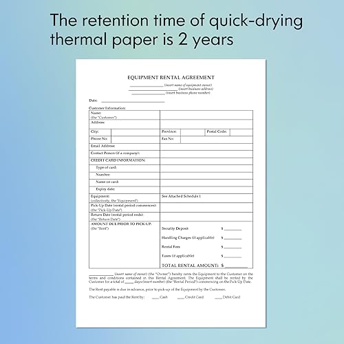 Miniatura 5 de JADENS Papel de impresora térmica de secado rápido tamaño carta de 8.5 x 11 pulgadas, 4 rollos, papel térmico multiusos para impresora térmica